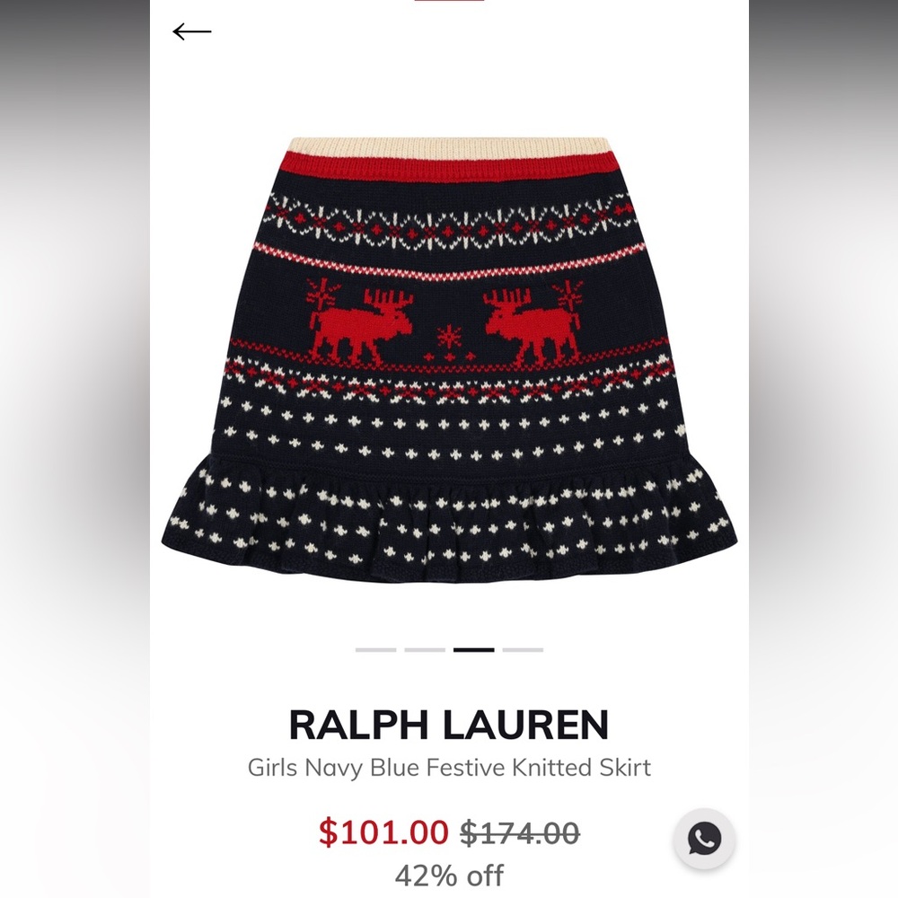Polo by Ralph Lauren Kids' Festive Blue and Red Skirt